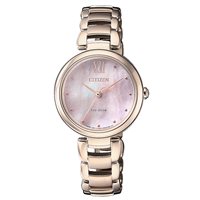 Armbanduhr Citizen Dame Eco Drive in Vernickelt stahl roségold EM0533-82Y - EM0533-82Y
